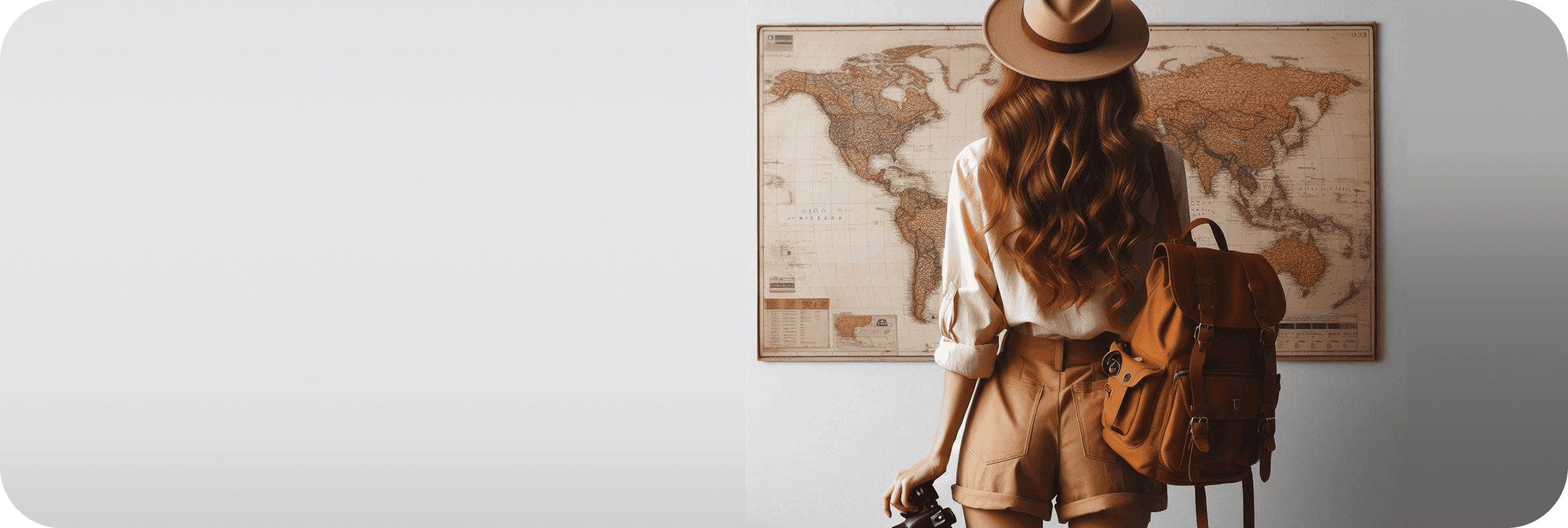 Traveler with backpack planning journey